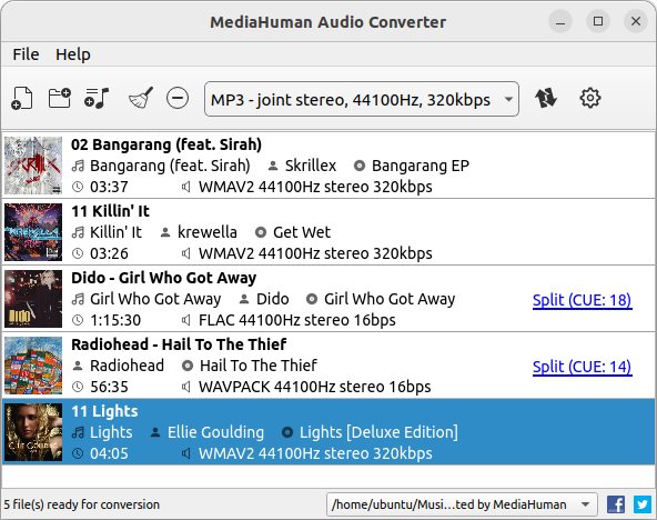 MediaHuman Audio Converter 软件截图