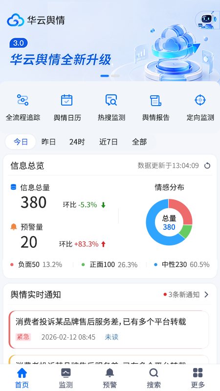 华云舆情 软件截图