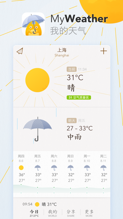 我的天气 软件截图