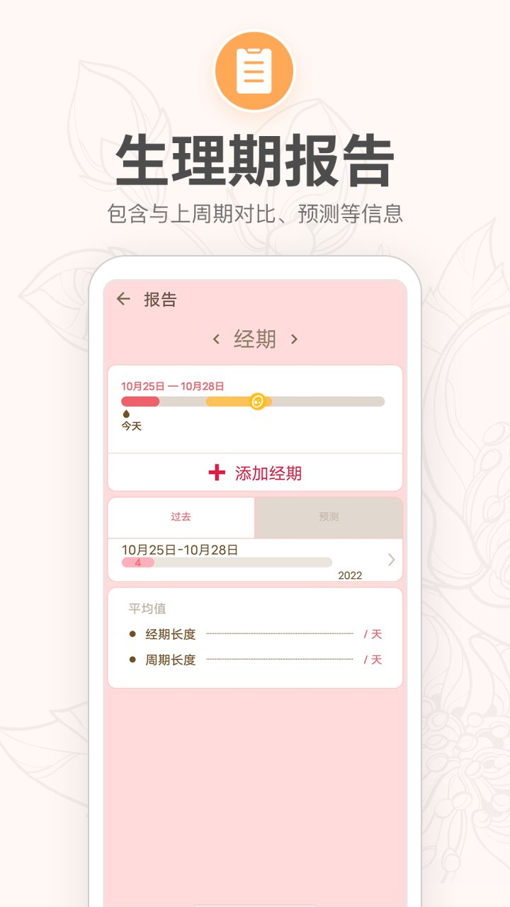 月经期提醒日历 软件截图