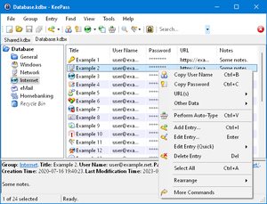 KeePass 软件截图