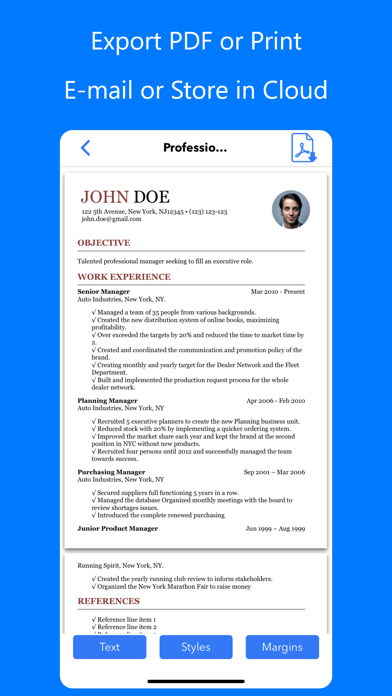 Resume.io 软件截图