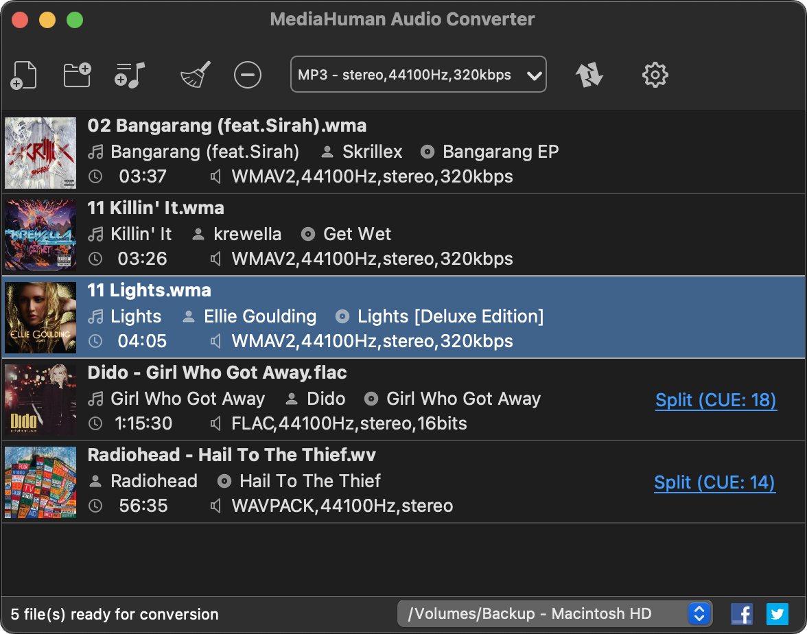 MediaHuman Audio Converter 软件截图